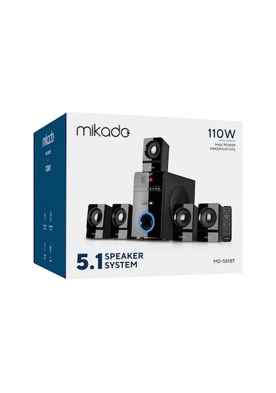 Mikado Md-581bt 110w Usb/sd/fm/bt Destekli 5+1 Ses Sistemi Hoparlör - Speaker