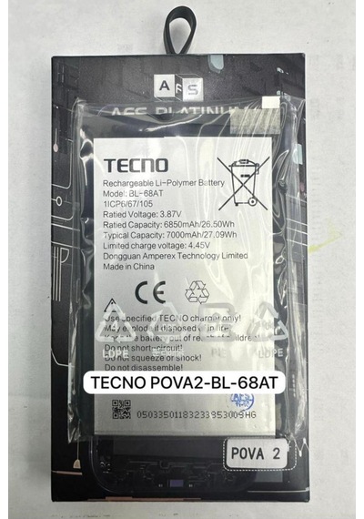 Tecno Pova 2 Batarya Pil Bl-68at