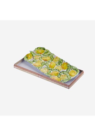Sarı Melamin Servis Tabağı 48 Cm