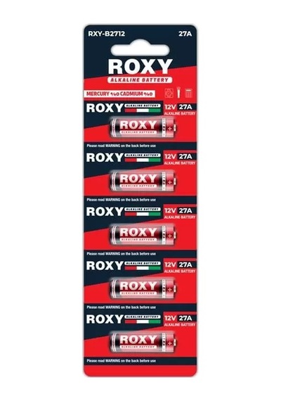 Sh Roxy Rxy-b2712 İnce 12 Volt Alkalin 27a Alarm Pil 5'li Paket Najmaddin