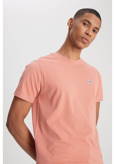 Lee Regular Fit Bisiklet Yaka Somon Erkek T-shirt L60ufquk Somon