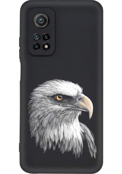 Xiaomi Mi 10t Pro İle Uyumlu Kartal 0214c Tasarımlı Siyah Lansman Kılıf Çok Renkli
