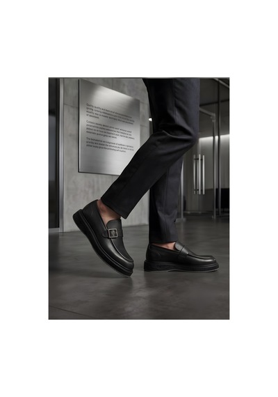 Crc Ayakkabı Hakiki Deri Office & Street Style Ayakkabı - Ultra Lightweight Siyah