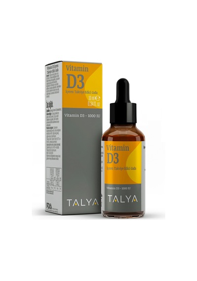 Talya Vitamin D3 İçeren Takviye Edici Gıda Damla 1000 IU 10 ML