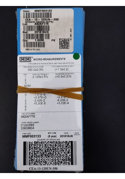 350 Ohm Strain Gauge Micro Measurements