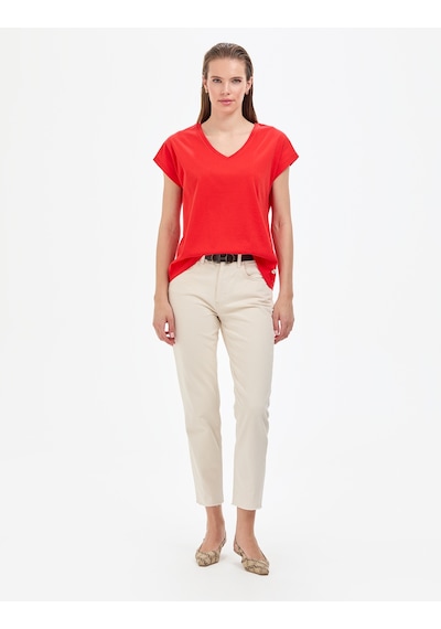 Pierre Cardin Kadın Kırmızı Tişört Basic 50325454-vr030