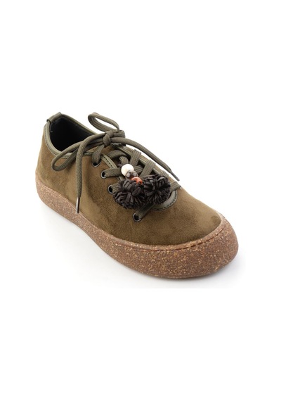 Bambi Haki Süet Kadın Sneaker K01646000472