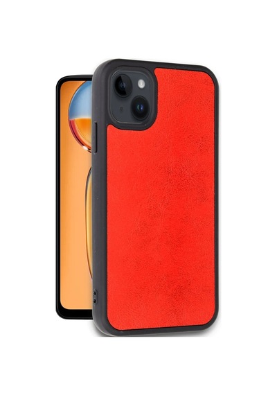 Apple İphone 15 Kılıf Aras Deri Kapak - Kırmızı 0.2M-Çok Renkli