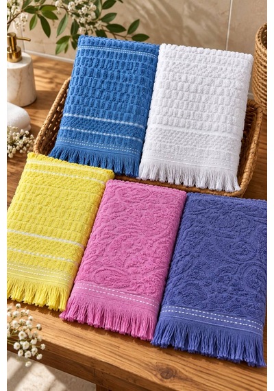 5 Adet Jakarlı Desenli Ekonomik %100 Pamuk Mutfak Havlusu Seti 30 X 50 Cm 5'li Set - 945252485 5'li Set