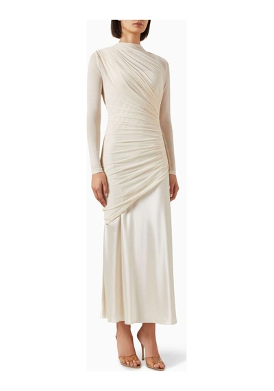 Acler Rhodehill Midi Elbise - - %92 Polyester, %8 Elastan, %75 Asetat, %25 Polyester Içerikli Beyaz