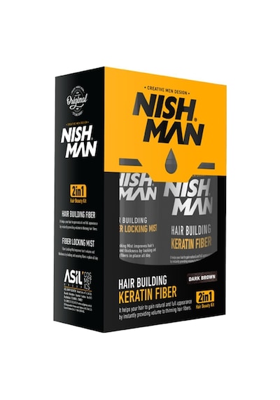 Saç Dolgunlaştırıcı Keratin Fiber Dark Brown Sabitleyici Sprey Set