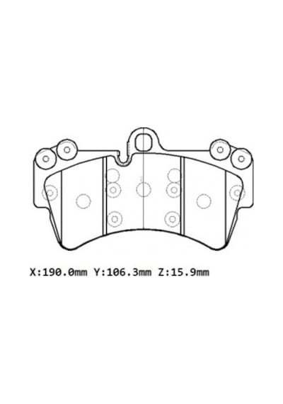 Porsche Cayenne 03/10 Ön Fren Balatası 3,2/3,6/4,5 Kablosuz Di Sk 190x106.3x15.9 Bramax