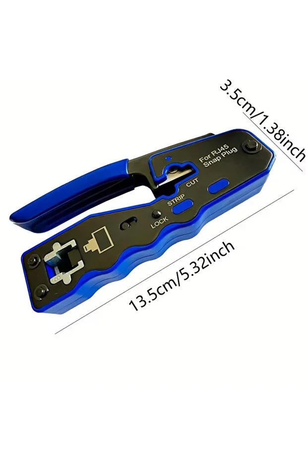 Cat7/cat6 Yeni Nesil Pense 8p8c + 100 Adet Yeni Nesil Delikli Jak + Rj45 Rj11 Test Cihazı + 100 Adet Cover Kılıf + Kablo Soyucu
