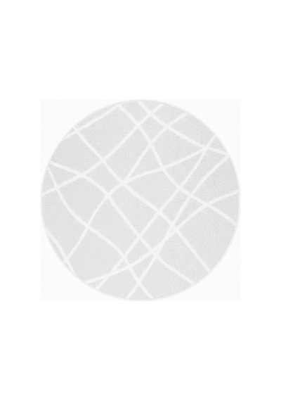 Modern Sisal 8002 Beyaz Daire Leke Tutmayan Kaymaz Taban Salon Mutfak Koridor Balkon Halısı