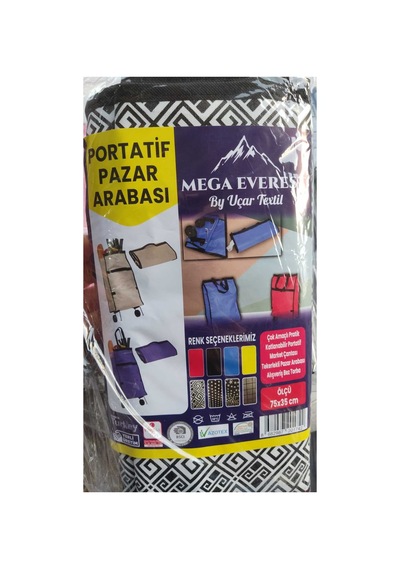 Pazar Arabası Katlanır Pazar Çantası Çok Amaçlı Çanta Tekerlekli Market Arabası