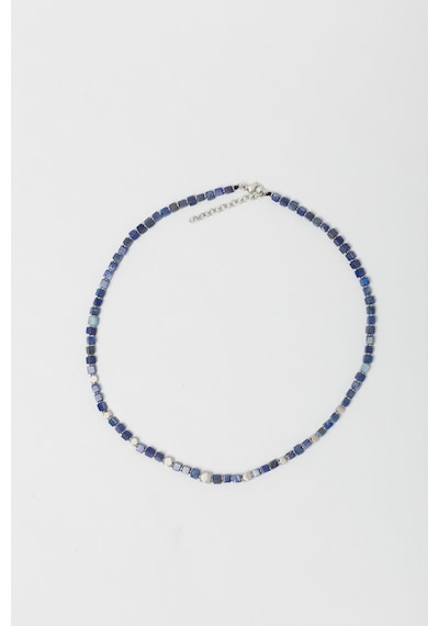 Lapis Taşlı 55 Cm Çelik Erkek Kolye