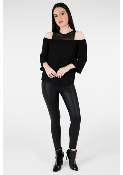 Armani Exchange Bayan Bluz 6Zyh21 Yn34Z 1200-Siyah