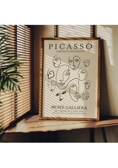 Picasso Çerçevesiz Poster, Modern Dekoratif Çerçevesiz Poster, Tablo, Picasso-2, 40 X 50