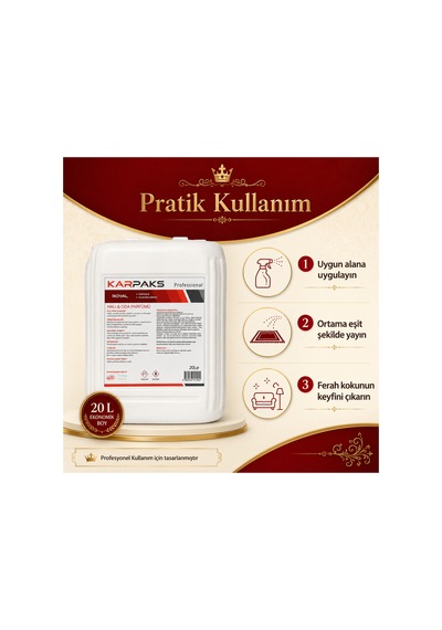 Royal Halı Ve Oda Parfümü 20 Lt Profesyonel Büyük Boy Asil Ve Ferah Koku