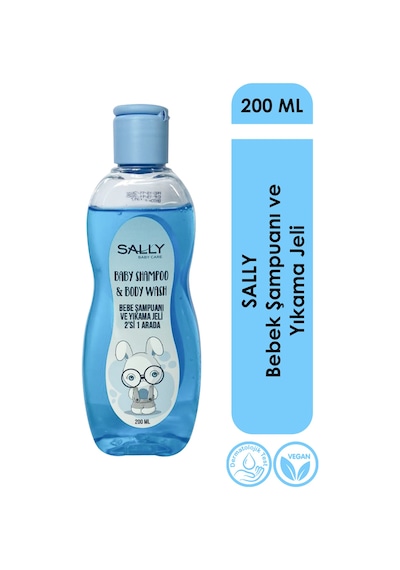 SALLY Bebek Şampuan ve Yıkama Jeli Mavi 200 ML