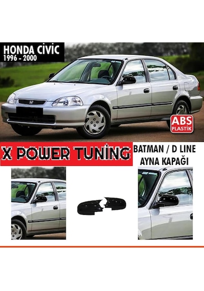 Honda Civic 1996.2001 Parlak Siyah Batman Ayna Kapağı