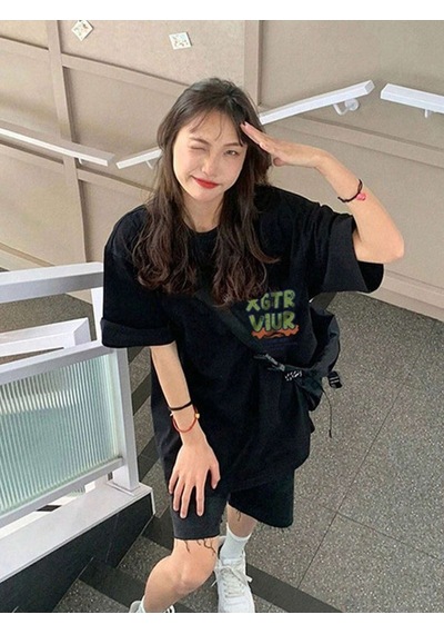 Unisex Siyah Oversize Xgtr Baskılı Örme T-shirt Siyah Unisex Siyah Oversize Xgtr Baskılı Örme T-shirt Siyah