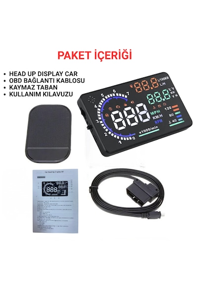Multizone Hyundai Era-getz Hız Devir Su Sıcaklık Akü Yakıt Tüketimi Gps Gösterge Araba Obd2 Hud A8