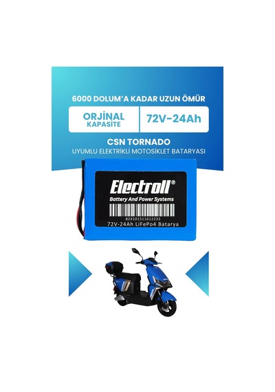 Csn Tornado Batarya Standart Kapasite Lifepo4 72v 24ah Elektrikli Motosiklet Bataryası