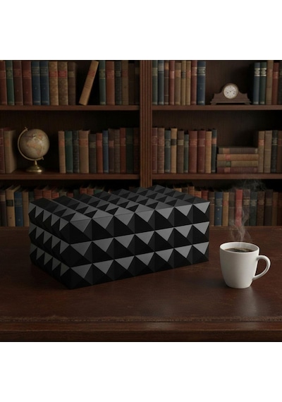Quasar Design Humidor Puro Kutusu Mat Siyah 80's