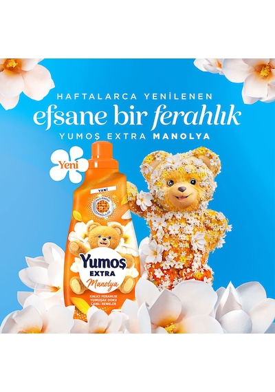 Yumoş Extra Çamaşır Yumuşatıcı 60 Yıkama Manolya 1440 Ml X2 Diğer