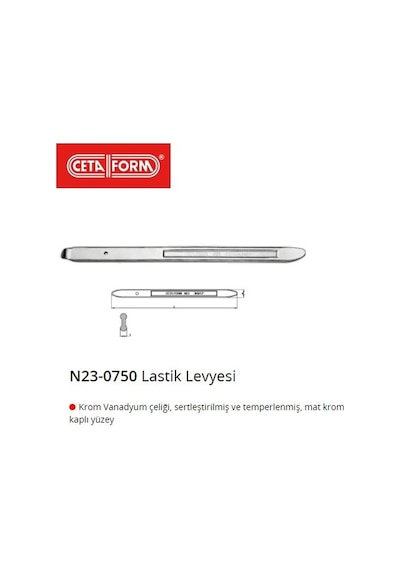 Ceta Form N23-0750 Lastik Levyesi 50Cm