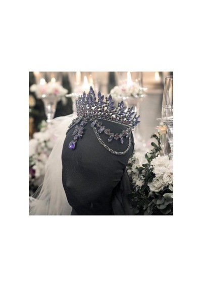 Alınlıklı Gelin,kına,nişan,söz,after,bride,party Taç Mor - 729058711 Mor
