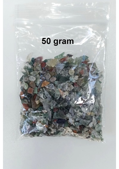 50 Gram Minik Yosunlu Akik Kırıktaş Deliksiz Parçalar 130-3