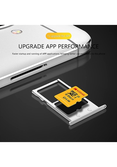 Kodak Micro Sd Kart 64 Gb, Anahtar, Gopro, Dron, Akıllı Telefonlar, Microsdxc Uhs-ı Bellek Çubuğu - 100 Mb/s'ye Kadar, 4k Uhd Video, A1, U3, Sınıf 10