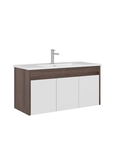 Orka Serra 100 Cm Navaro/beyaz Banyo Dolabı Alt Modül Ve Lavabo Navaro/beyaz