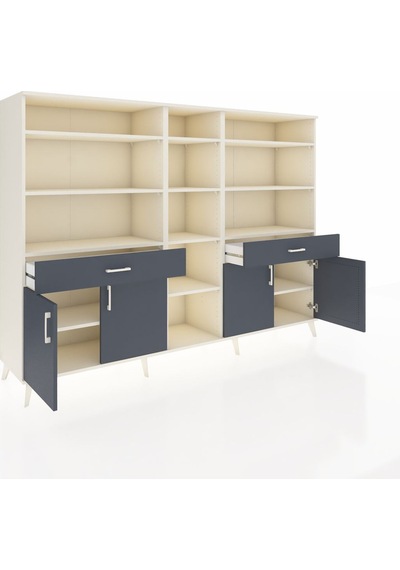 Hyperion Dolap 12 Raflı 2 Çekmeceli 4 Kapaklı 220x44x163 Aytaşı-a Aytaşı-antrasit Hyperion Dolap 12 Raflı 2 Çekmeceli 4 Kapaklı 220x44x163 Aytaşı-a Aytaşı-antrasit