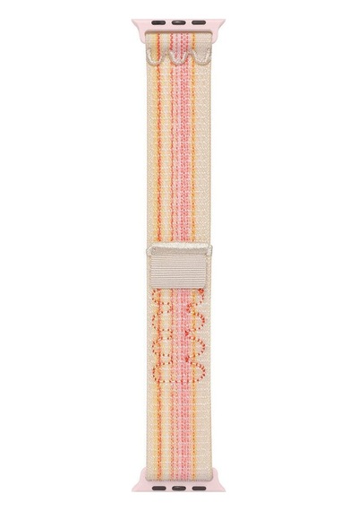 Apple Watch 7 45mm Krd-91 Hasır Kordon Strap Kayış Pembe