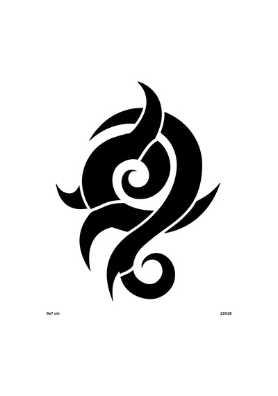 Airbrush Tattoo Tribal Omuz Yapışkanlı Stencil Süsleme Ve Boyama Kalıbı