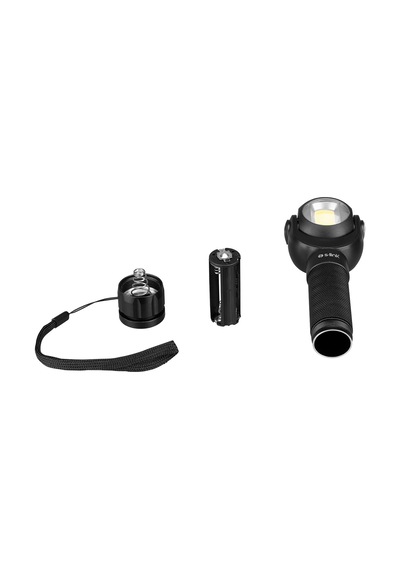 S-Link Sl-F860 3w Pilli Döner Çift Başlıklı El Feneri Siyah