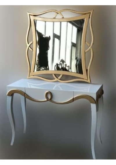 Dresuar 18214 Tombul Ayak Model Kayın Torna Mdf Çekm Tabla Parlak Gold-beyaz Ayna Çok Renkli Dresuar 18214 Tombul Ayak Model Kayın Torna Mdf Çekm Tabla Parlak Gold-beyaz Ayna Çok Renkli