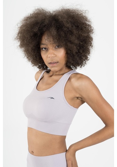 Maraton Active Slimfit Kadın Bisiklet Yaka Kolsuz Fitness Lila Bra 813047-Lila