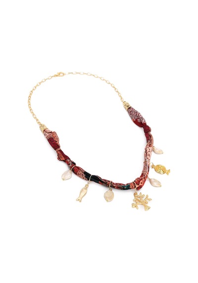 Boncuk Detaylı Gold Metal Kolye S26kly014 Us26kly01474 Standart