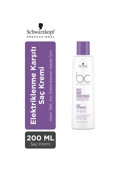 Bc Clean Elektriklenme Karşıtı Saç Kremi 200ml 72 Saate Kadar Elektriklenmeye Karşı Kontrol