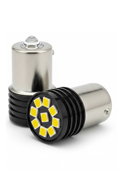 2Tek Duy 9 Led Ampul Turuncu Geri Vites Led Ampulü 12V-24V Canbus 1156 ba15s p21w'