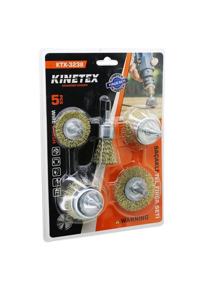 5pcs Saçaklı Çelik Tel - Çanak Fırça Seti Ktx-3238 Go53/03673