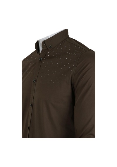Erkek Gömlek Slim Fit Rar00459 Haki