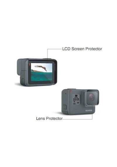 Gopro Hero 5 Lcd Ve Lens Koruyucu Çok Renkli