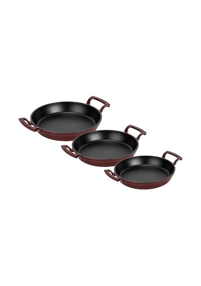 Lava Döküm Bordo 3 Lü Sahan Seti 16-20-24 Cm Şef Kalitesinde Lezzet Ve Şıklık Bir Arada-bordo Çok Renkli