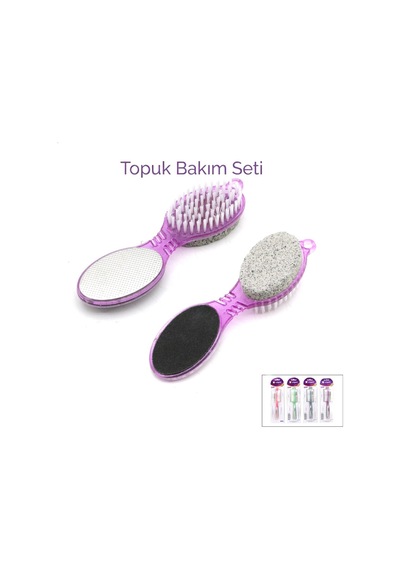 Vigor K-6103 Ayak Ve Topuk Bakım Seti 4ın1 Fırça Topuk Taşı Metal Törpü Zımpara Törpü - 48'li Paket