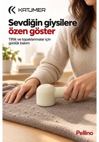 Kj/pl-001 Pellino Şarjlı Tüy Ve Tiftik Toplama Makinesi, 10000 Rpm, Metal Petek Başlık, Usb Şarjlı - Krem